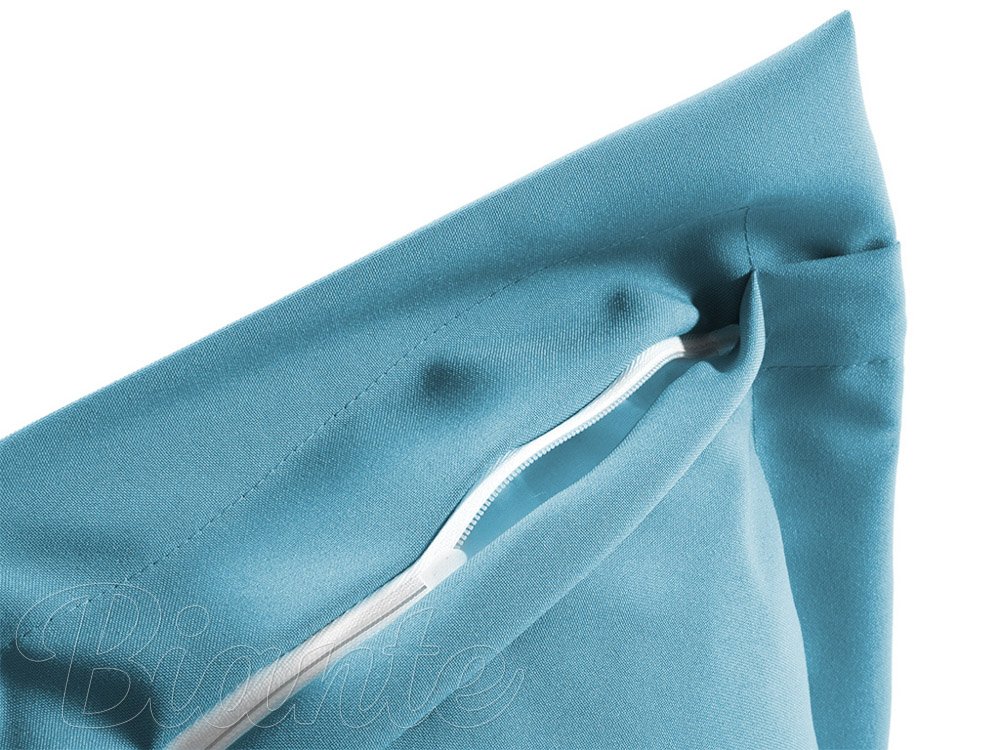 Dekoračná obliečka na vankúš s lemom Rongo RG-034 Blankytná modrá - detail 1 - Biante.sk