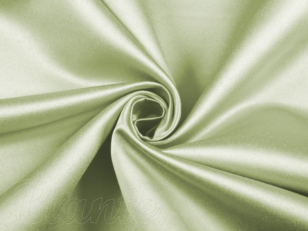 Látka polyesterový satén LUX-025 Olivově zelená - šířka 150 cm - detail 1 - Biante.cz