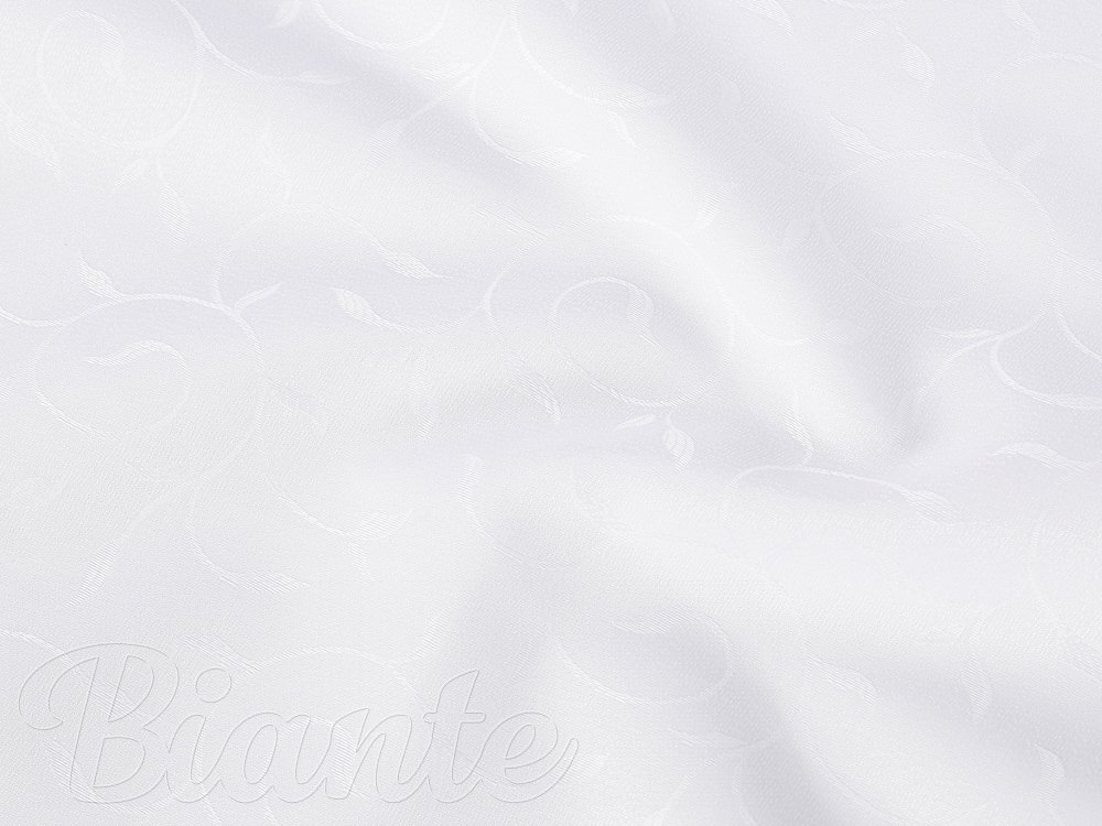 Teflónová látka na obrusy TF-011 Popínavé lístky - studená biela - šírka 160 cm - detail 1 - Biante.sk