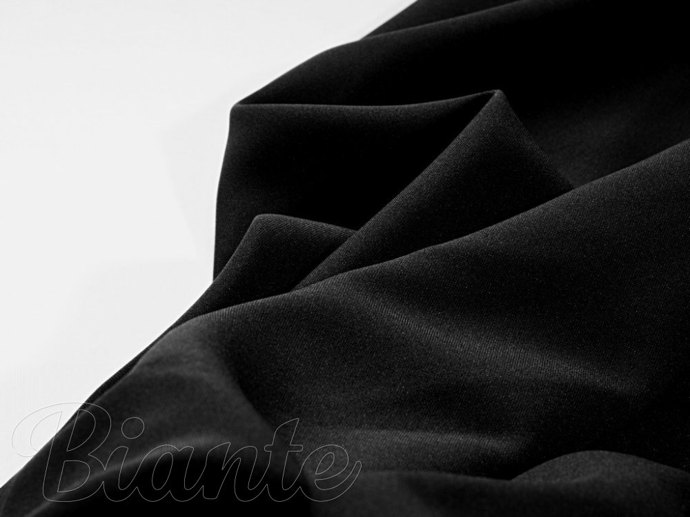 Dekoračná jednofarebná látka Rongo RG-014 Čierna - šírka 150 cm - detail 3 - Biante.sk