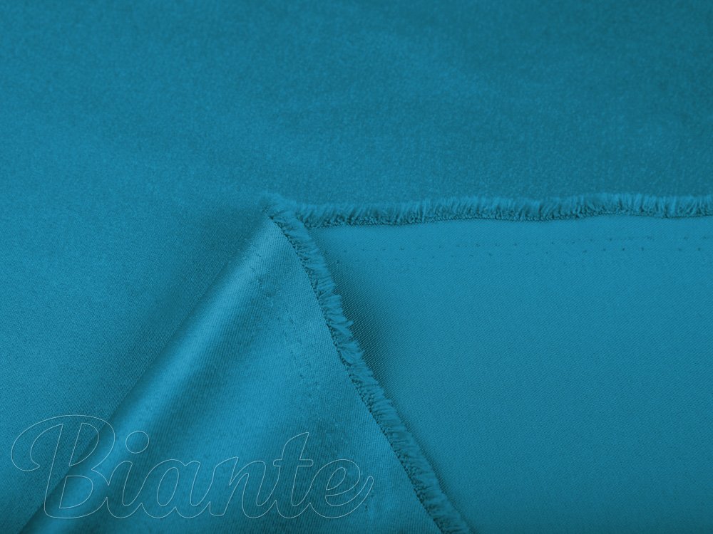Látka polyesterový satén LUX-021 Petrolejovo modrá - šírka 150 cm - detail 6 - Biante.sk