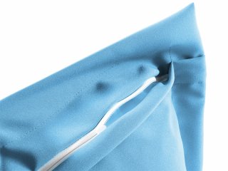 Dekoračná obliečka na vankúš s lemom Rongo RG-065 Svetlo modrá - detail 1 - Biante.sk