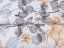 Bavlněná látka/plátno Sandra SA-367 Šedo-oranžové květy na bílém - šířka 150 cm - detail 2 - Biante.cz