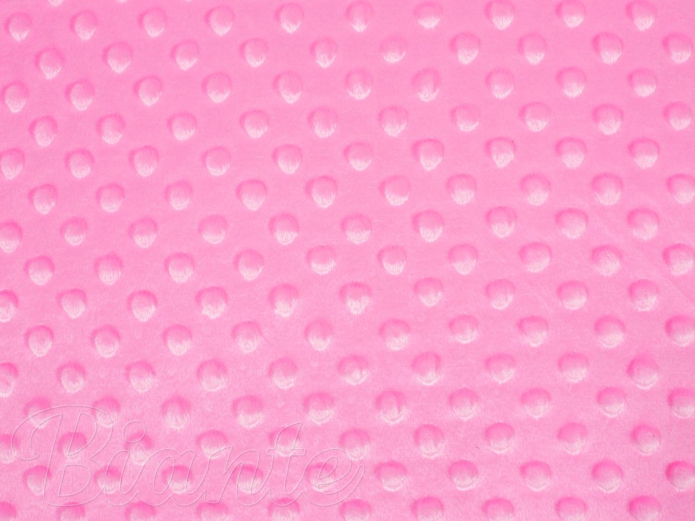 Detská látka Minky 3D bodky MKP-012 Sýto ružová - šírka 150 cm - detail 6 - Biante.sk