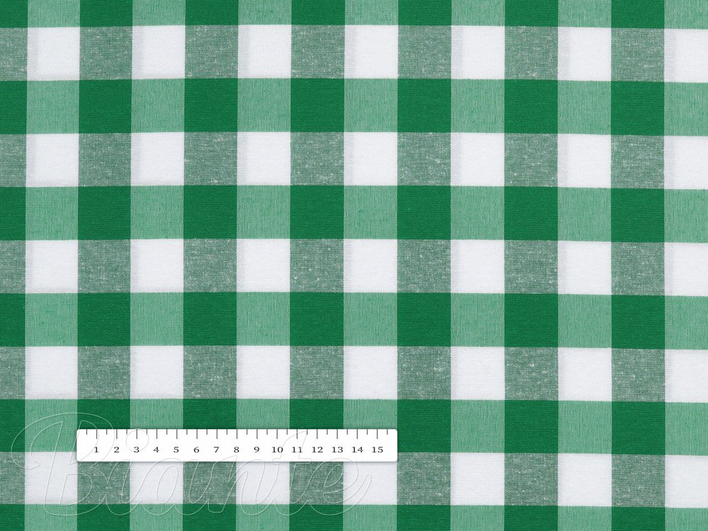 Teflónová látka na obrusy TF-028 Zeleno-biela kocka - šírka 320 cm - detail 4 - Biante.sk