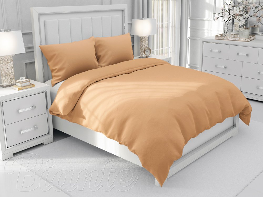 Bavlnené jednofarebné posteľné obliečky Moni MO-005 Béžové - Biante.sk