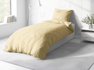Bavlnené jednofarebné posteľné obliečky Torino TON-004 Pastelovo žlté - Biante.sk