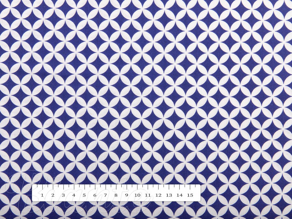 Bavlnená látka/plátno Sandra SA-241 Tmavo modré Maroko - šírka 160 cm - detail 2 - Biante.sk