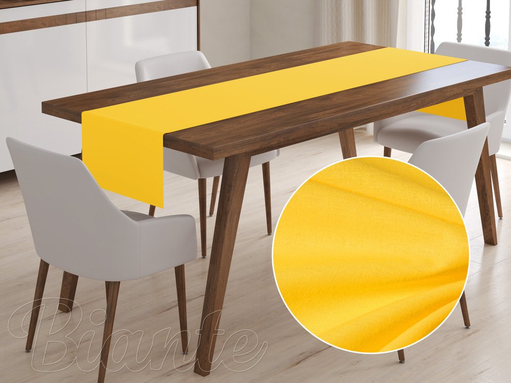 Bavlnený behúň na stôl Moni MO-001 Žltý - Biante.sk