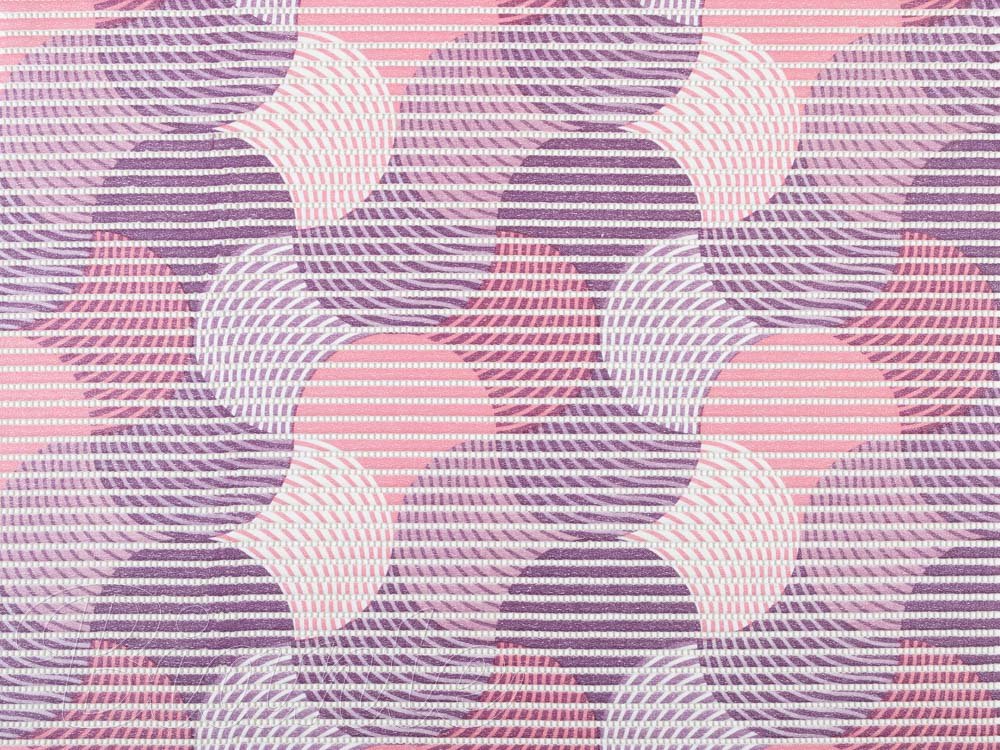 Kúpeľňová penová rohož / predložka PRO-032 Fialovo-ružové vlnky - metráž šírka 65 cm - detail 3 - Biante.sk