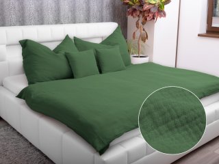 Mušelínové posteľné obliečky Nature MSN-011 Lesná zelená - Biante.sk