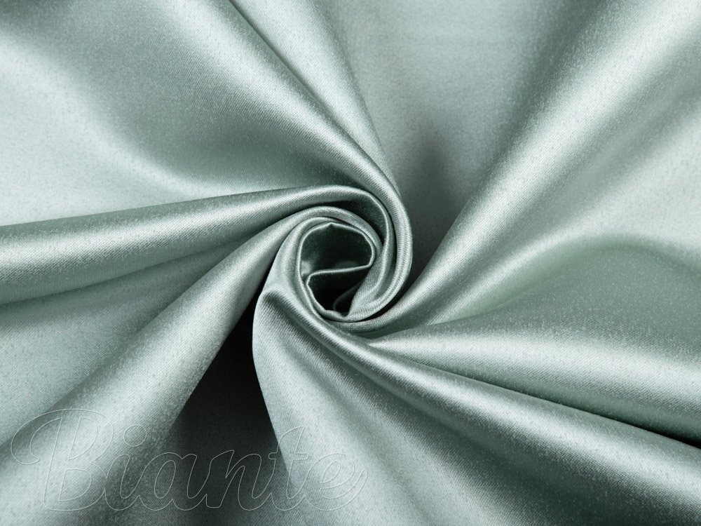 Látka polyesterový satén LUX-003 Ledově zelená - šířka 150 cm - detail 1 - Biante.cz